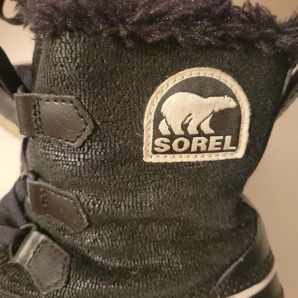 Sorel Tivoli Mid Black Leather Waterproof Boots - Picture 13 of 15